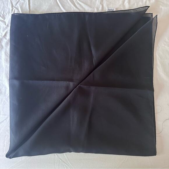 Semi-Sheer Black Square Scarf - Picture 1 of 4
